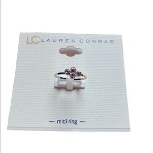 LC Lauren Conrad Gold Tone Midi Ring